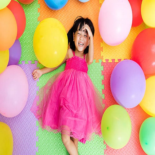 Colorful Balloons in Indoor Playground