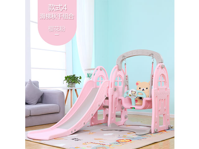 Plastic Combination with Swing/Slide/Rocking Horse/Music Player/Basketball Stands Outdoor and Indoor Playground Equipment