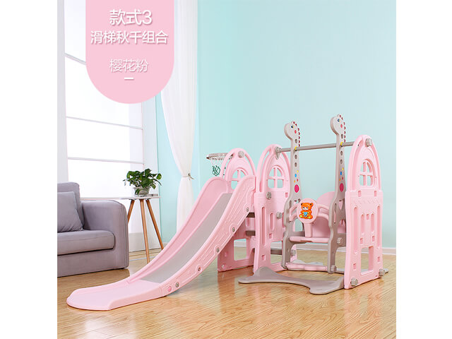 Plastic Combination with Swing/Slide/Rocking Horse/Music Player/Basketball Stands Outdoor and Indoor Playground Equipment