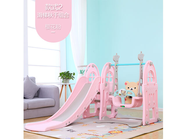 Plastic Combination with Swing/Slide/Rocking Horse/Music Player/Basketball Stands Outdoor and Indoor Playground Equipment